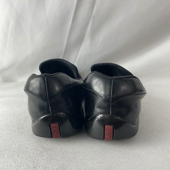 Prada Black Leather Loafers - Picture 6 of 10